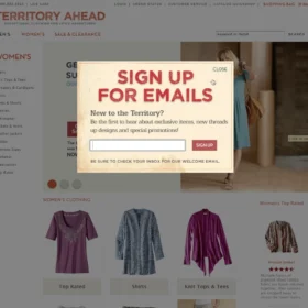 Territory Ahead Modal Signup