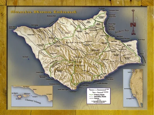 santa rosa island map channel islands