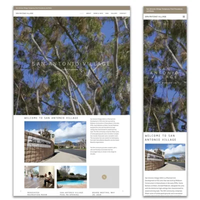 San Antonio Village Website