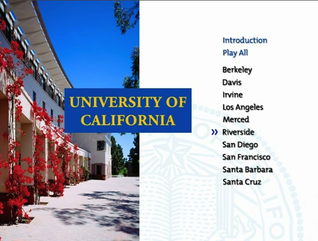 uc california campus dvd